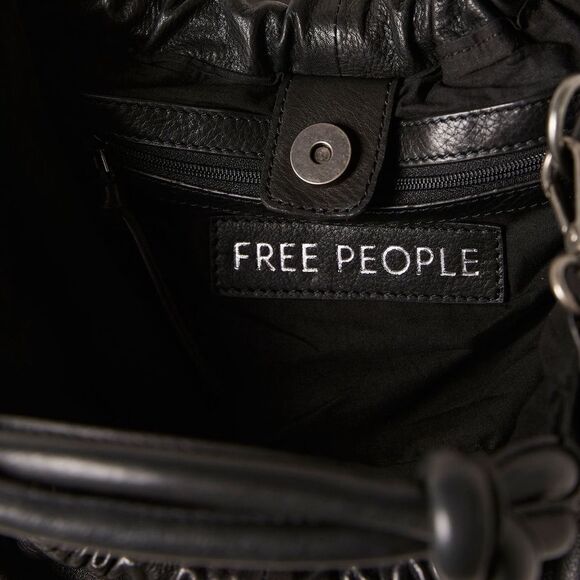 Free People Head Over Heels Leather Crossbody Bag in Black - Picture 5 of 10